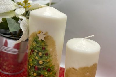 Taller de decoración de velas para Navidad